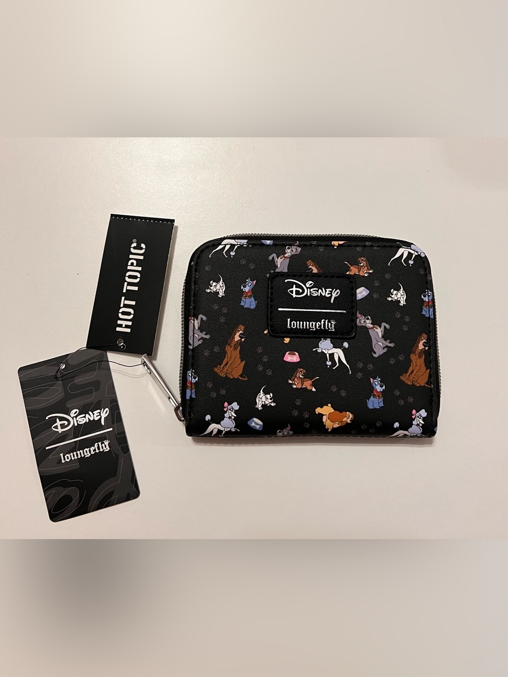 Disney Loungefly Disney Dogs Print Zip Around Wallet NWT